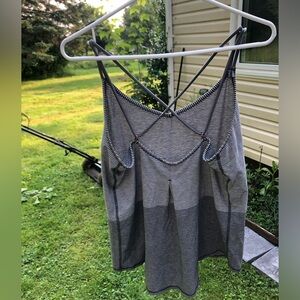 Lululemon Athletica Flowy Striped Criss Cross Spaghetti Stretchy Straps …